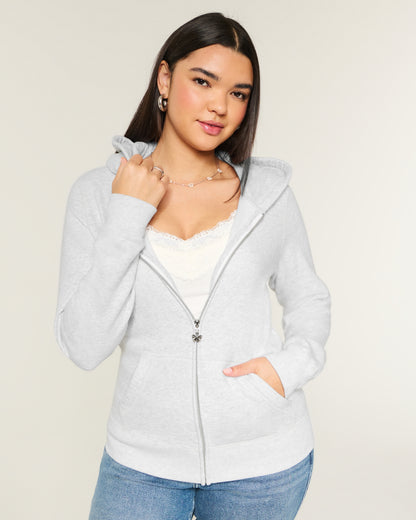 Hollister Hollister Feel Good Customizable Charm Zip-Up Hoodie