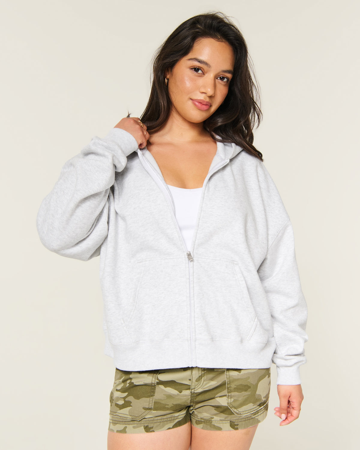 Hollister Hollister Feel Good Easy Zip-Up Hoodie