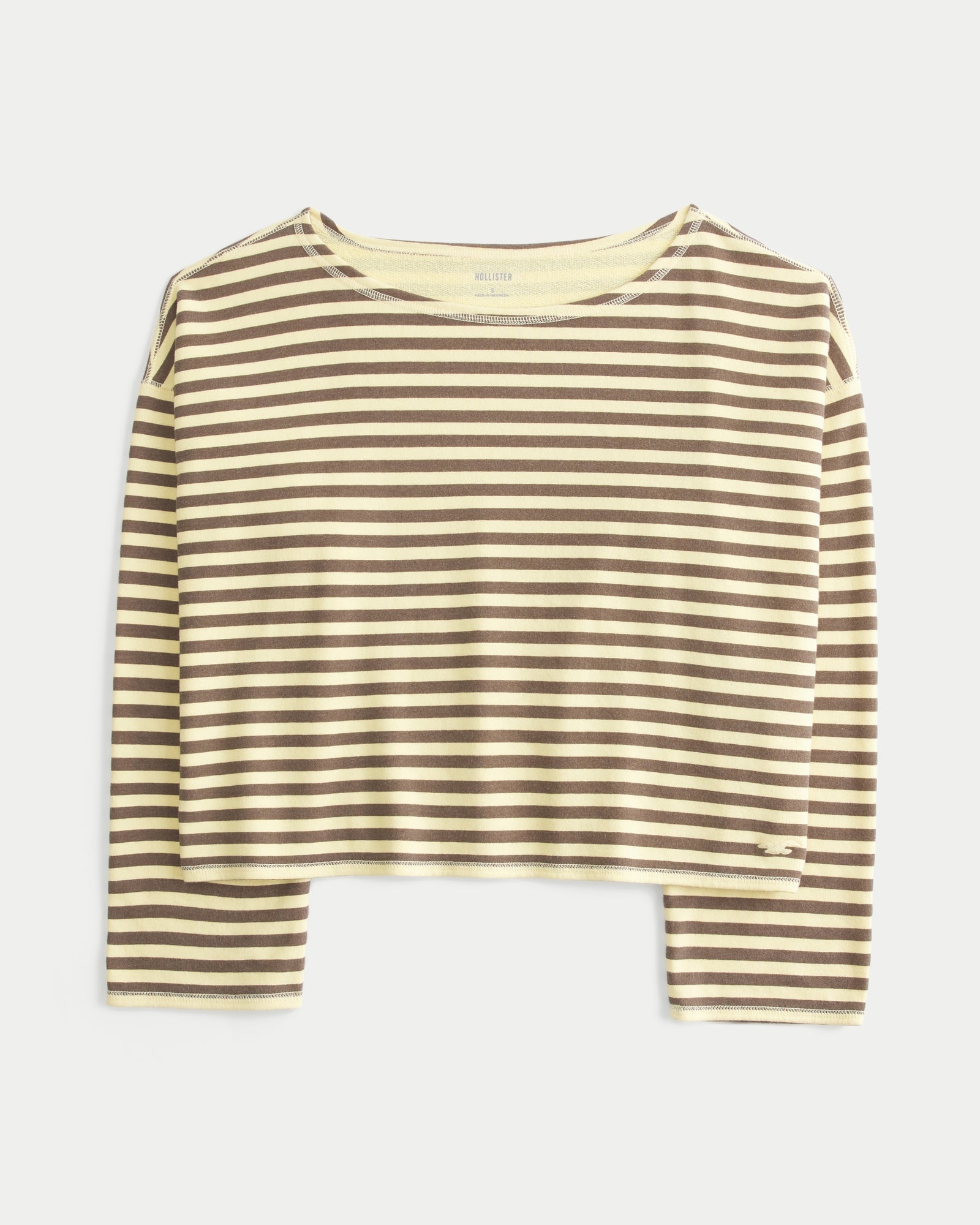 Hollister Easy Off-the-Shoulder Leopard Print Terry Sweatshirt