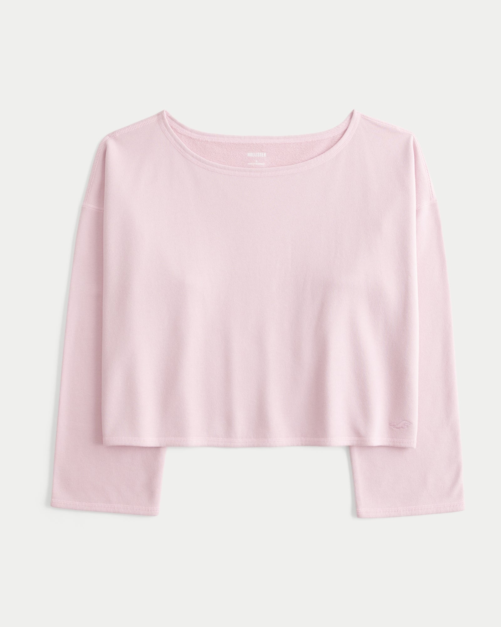 Hollister Easy Off-the-Shoulder Leopard Print Terry Sweatshirt