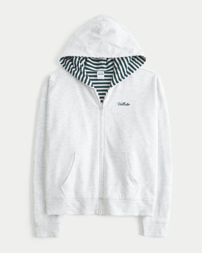 Hollister Hollister Feel Good Reversible Zip-Up Hoodie