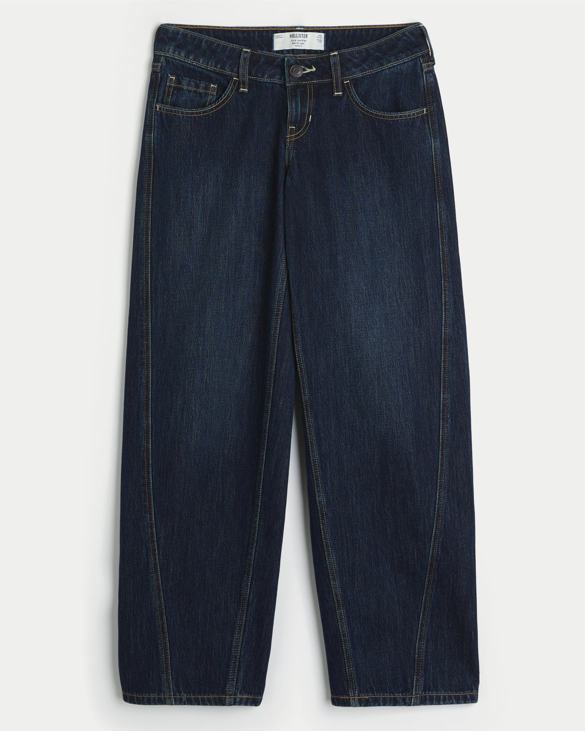Hollister Ultra Low-Rise Paint Splatter Barrel Jeans