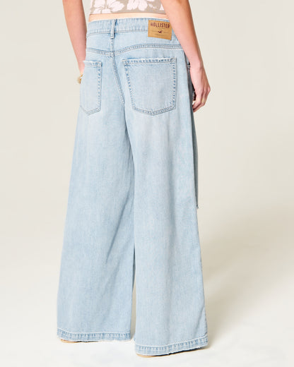 Hollister Ultra Low-Rise Drapey Beyond Baggy Jeans