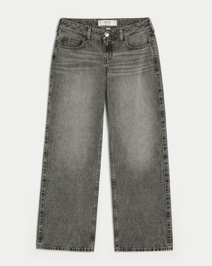 Hollister Curvy Low-Rise Y2K Camo Baggy Jeans