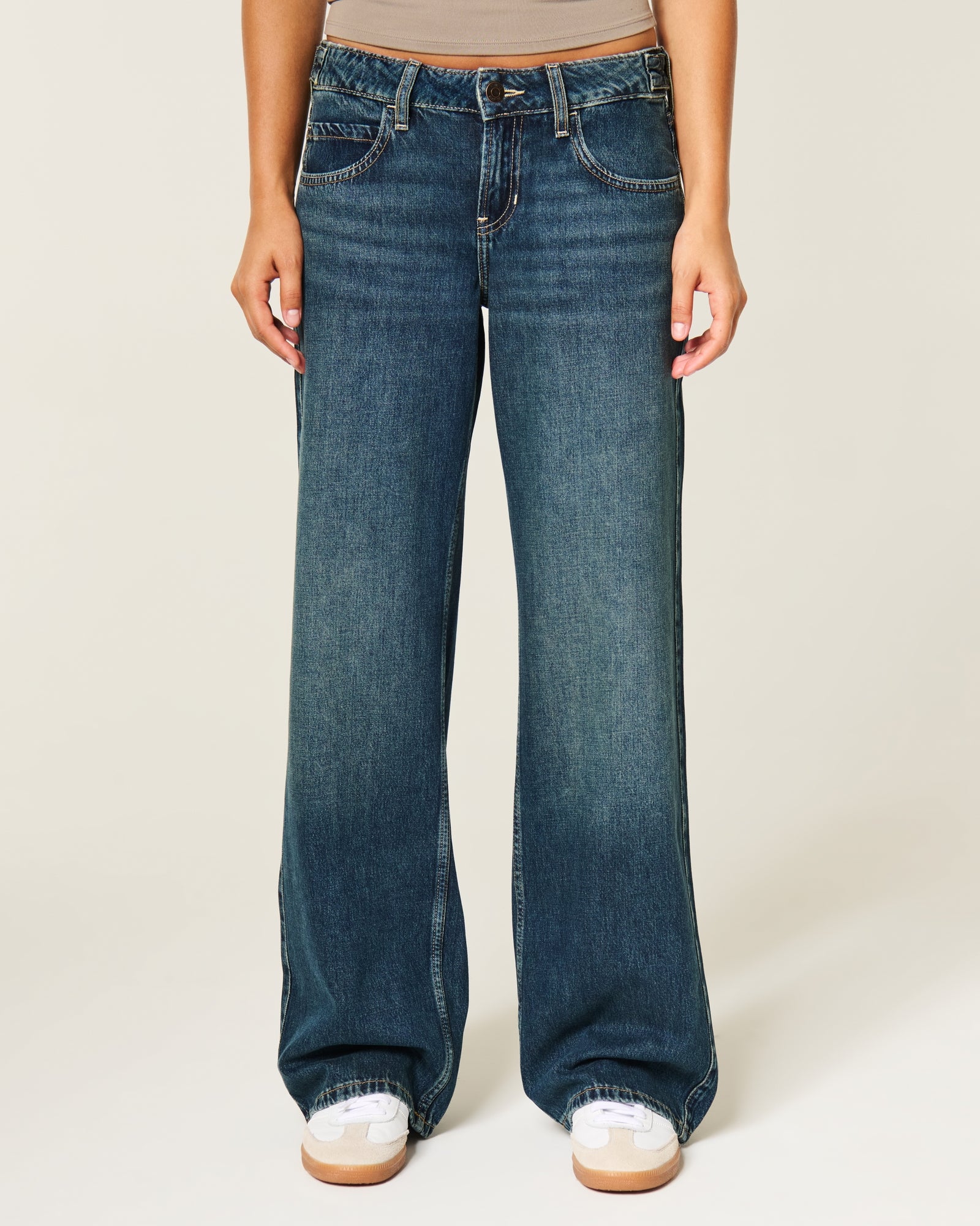 Hollister Hollister Andi Adjustable Waist Low-Rise Baggy Jeans