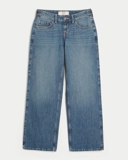 Hollister Hollister Andi Adjustable Waist Low-Rise Baggy Jeans