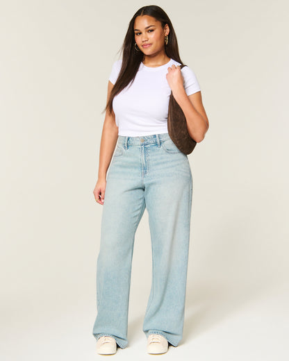 Hollister Curvy High-Rise Baggy Jeans