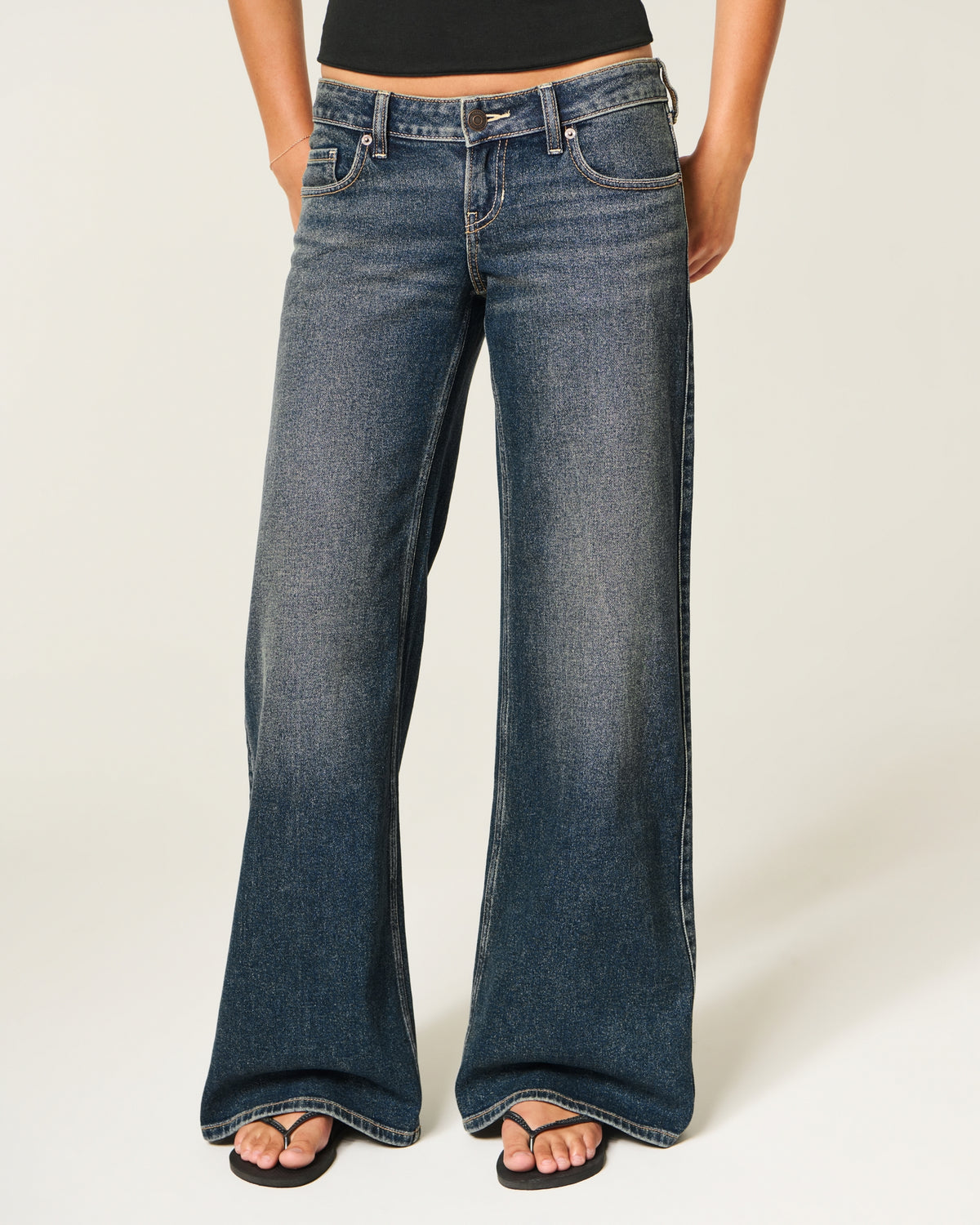 Hollister Ultra Low-Rise Wide-Leg Jeans