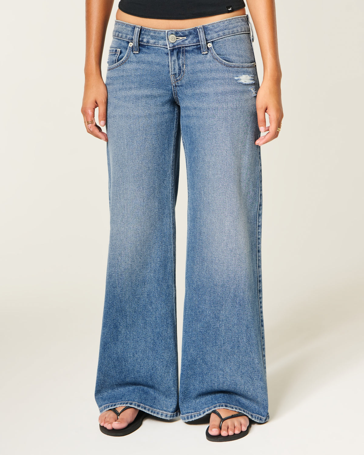 Hollister Ultra Low-Rise Wide-Leg Jeans