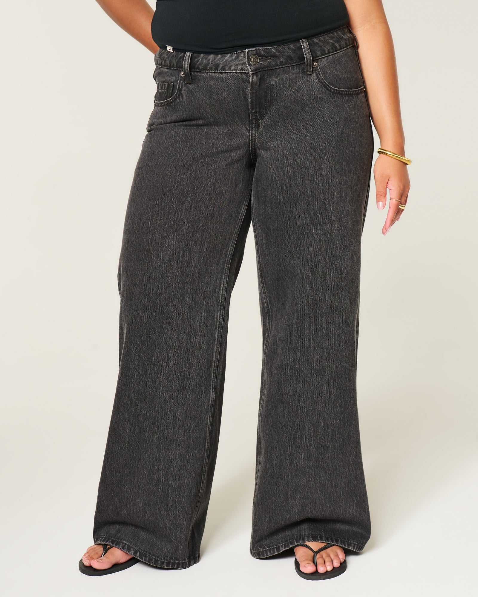 Hollister Ultra Low-Rise Wide-Leg Jeans