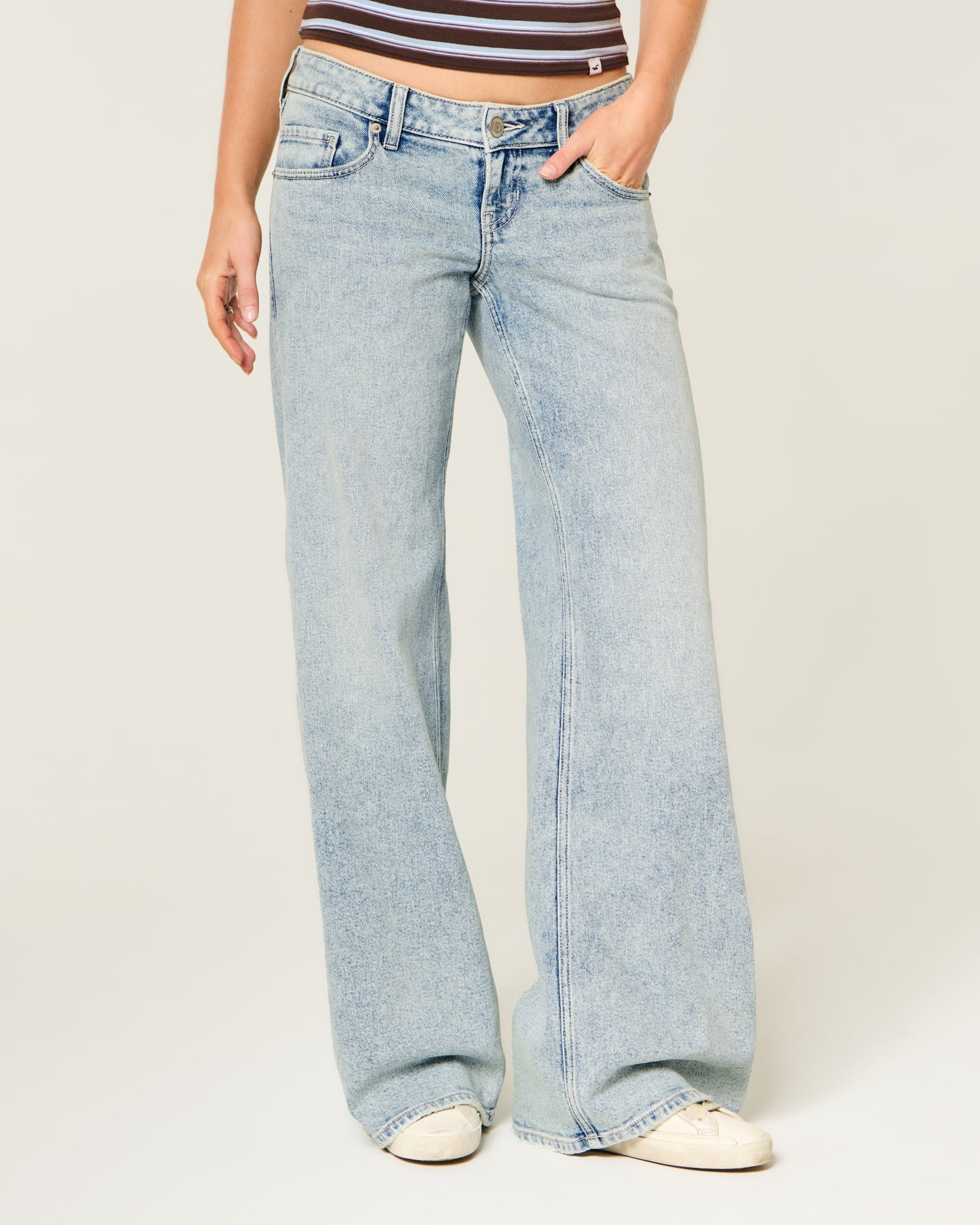 Hollister Ultra Low-Rise Wide-Leg Jeans
