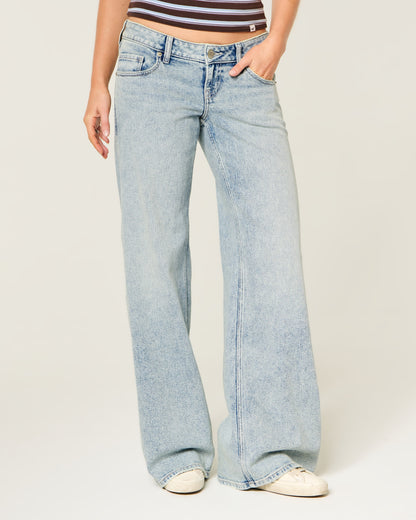 Hollister Ultra Low-Rise Wide-Leg Jeans