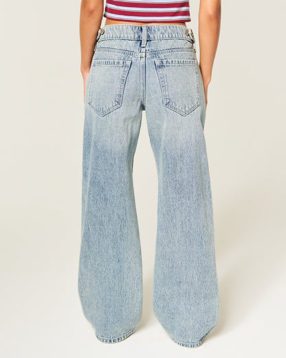 Hollister Hollister Andi Adjustable Waist Low-Rise Baggy Jeans