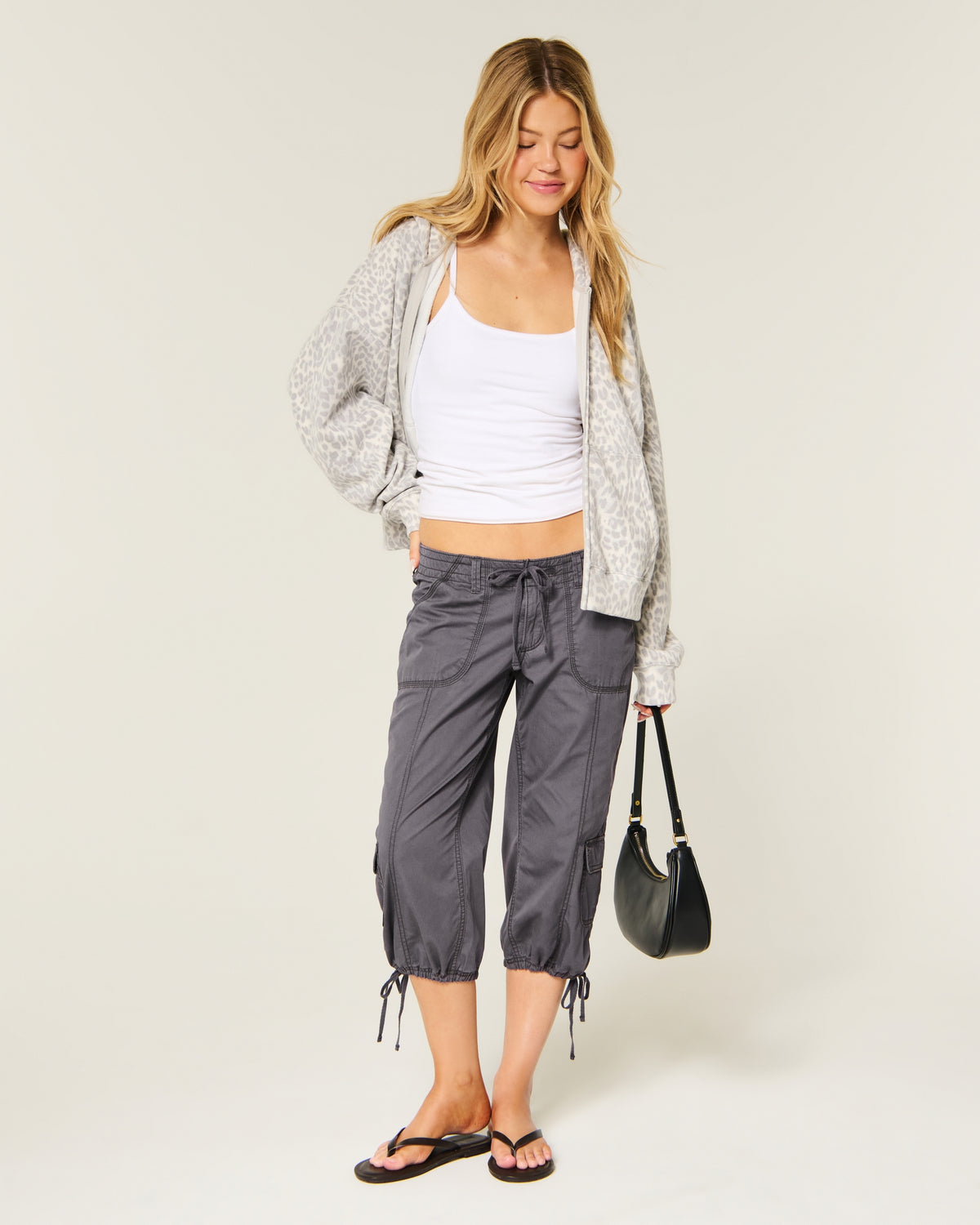 Hollister Ultra Low-Rise Baggy Capri Pants