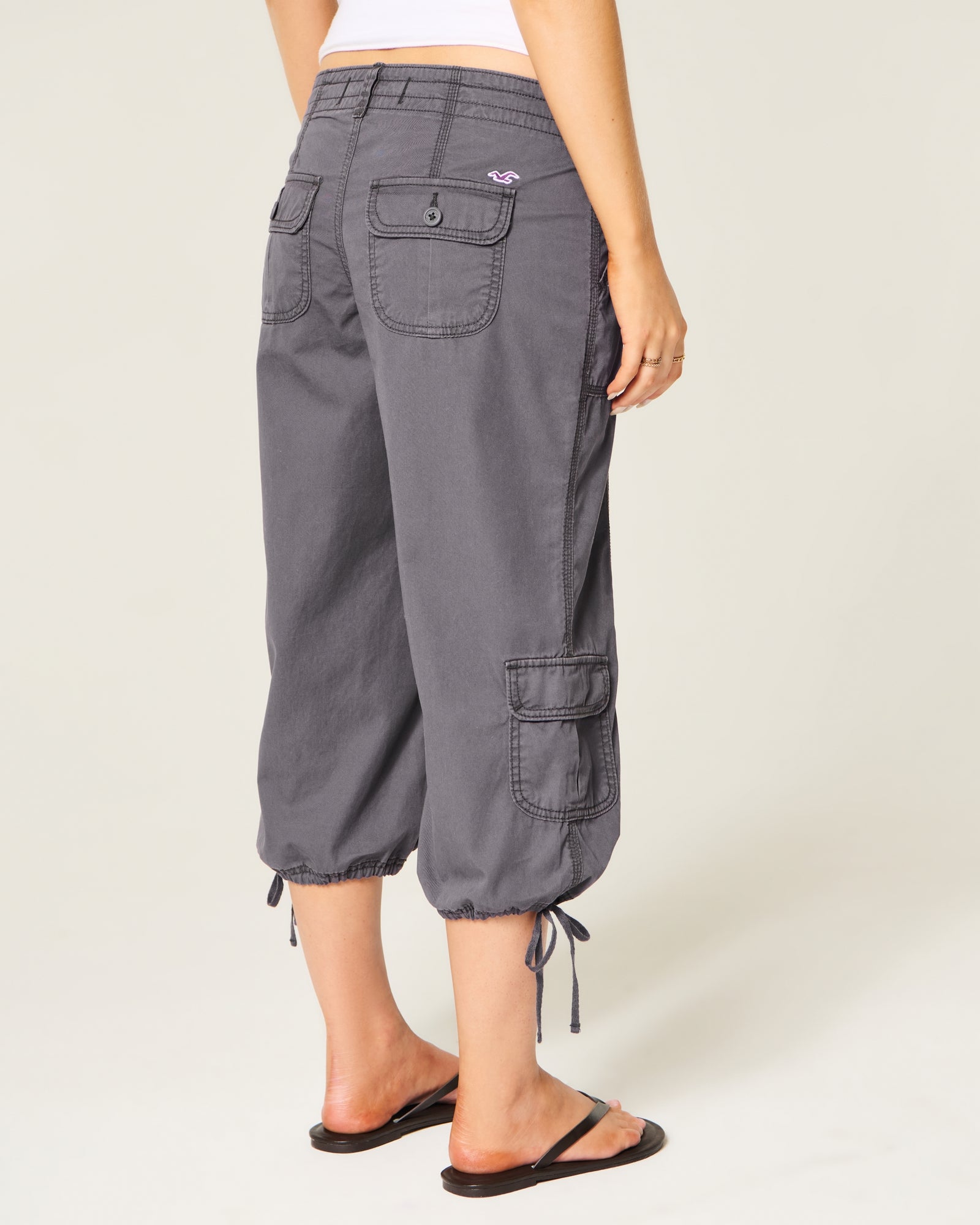 Hollister Ultra Low-Rise Baggy Capri Pants