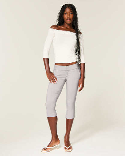 Hollister Low-Rise Menswear Capri Pants