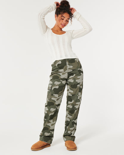 Hollister Ultra High-Rise Cargo Dad Pants