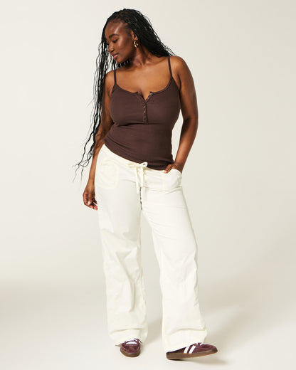 Hollister Hollister Remi Ultra Low-Rise Poplin Pull-On Pants