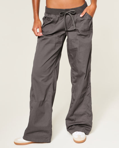 Hollister Hollister Remi Ultra Low-Rise Poplin Pull-On Pants