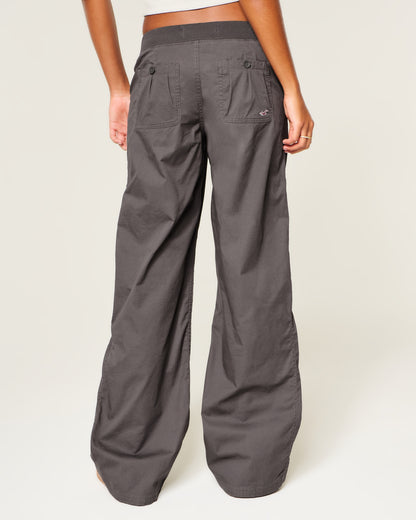 Hollister Hollister Remi Ultra Low-Rise Poplin Pull-On Pants