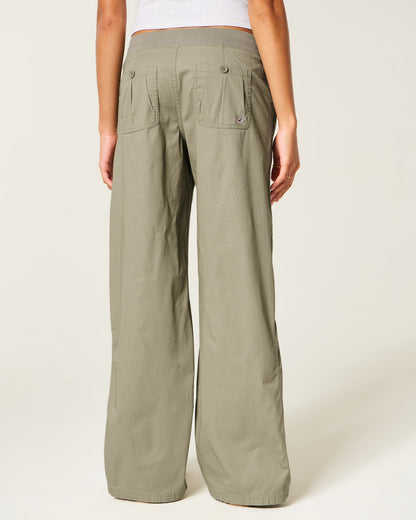Hollister Hollister Remi Ultra Low-Rise Poplin Pull-On Pants