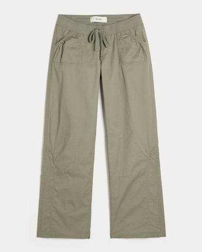 Hollister Hollister Remi Ultra Low-Rise Poplin Pull-On Pants