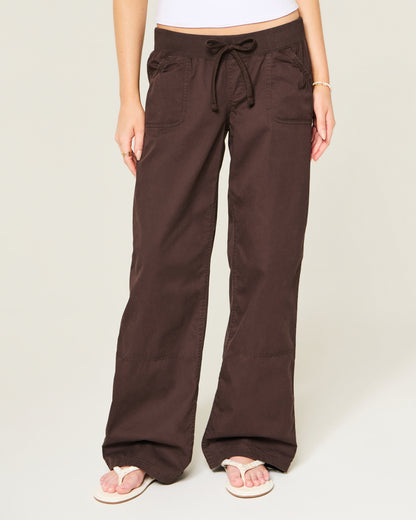 Hollister Hollister Remi Ultra Low-Rise Poplin Pull-On Pants