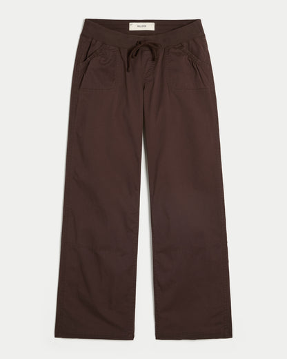 Hollister Hollister Remi Ultra Low-Rise Poplin Pull-On Pants