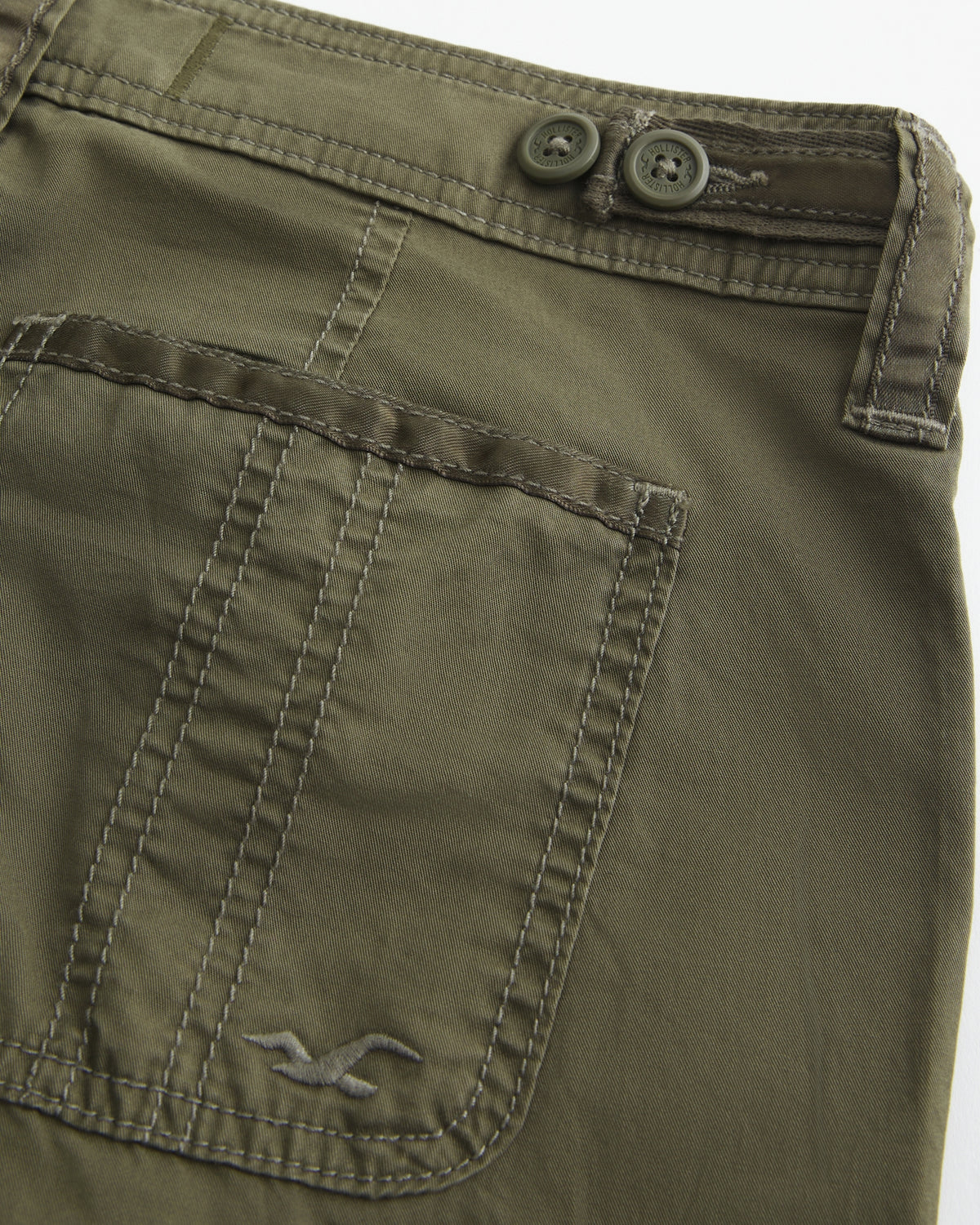 Hollister Hollister Andi Adjustable Waist Ultra Low-Rise Baggy Satin Trim Pants