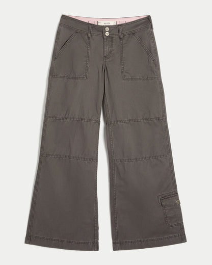 Hollister Hollister Andi Adjustable Waist Low-Rise Wide-Leg Pants
