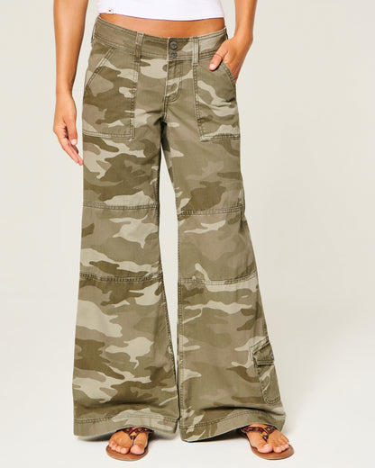 Hollister Hollister Andi Adjustable Waist Low-Rise Wide-Leg Pants