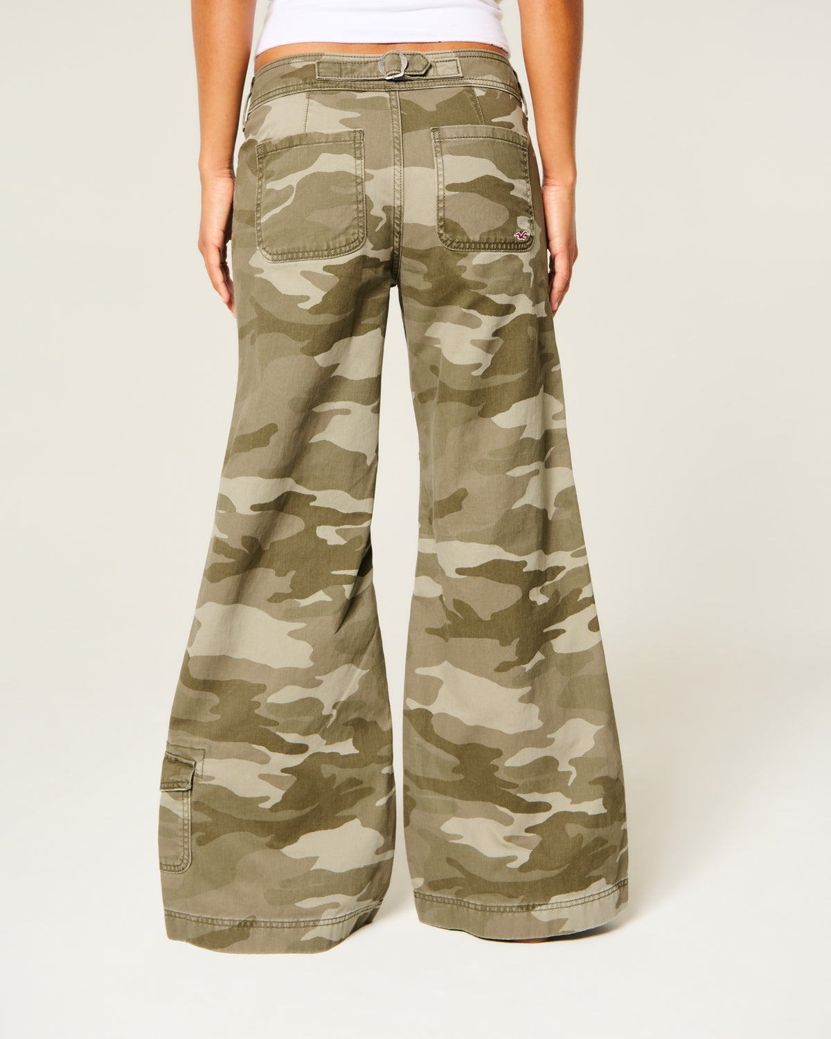 Hollister Hollister Andi Adjustable Waist Low-Rise Wide-Leg Pants
