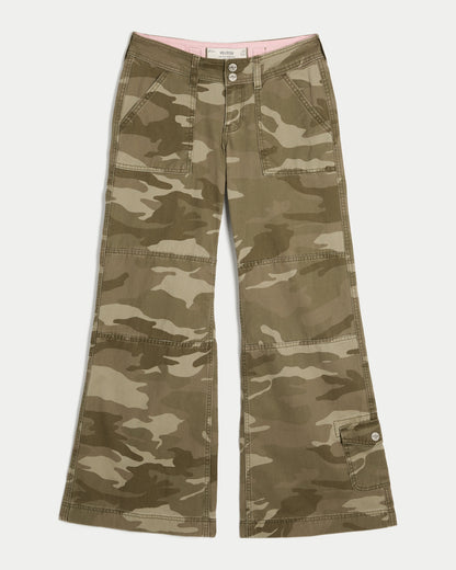 Hollister Hollister Andi Adjustable Waist Low-Rise Wide-Leg Pants