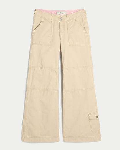 Hollister Hollister Andi Adjustable Waist Low-Rise Wide-Leg Pants