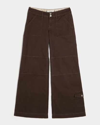 Hollister Hollister Andi Adjustable Waist Low-Rise Wide-Leg Pants