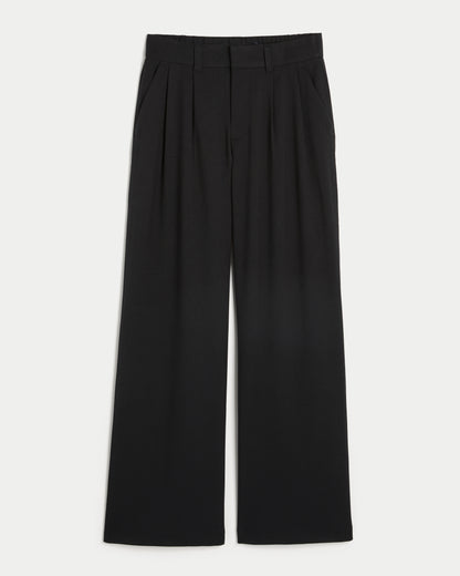 Hollister High-Rise Pleated Wide-Leg Pants