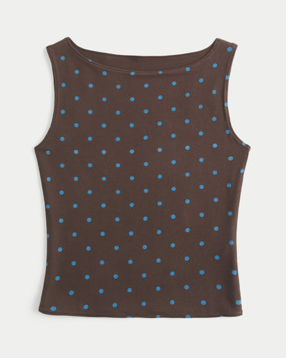 Hollister Dot Slash-Neck Tank