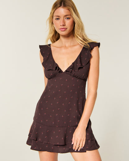 Hollister Flutter Sleeve Mini Dress