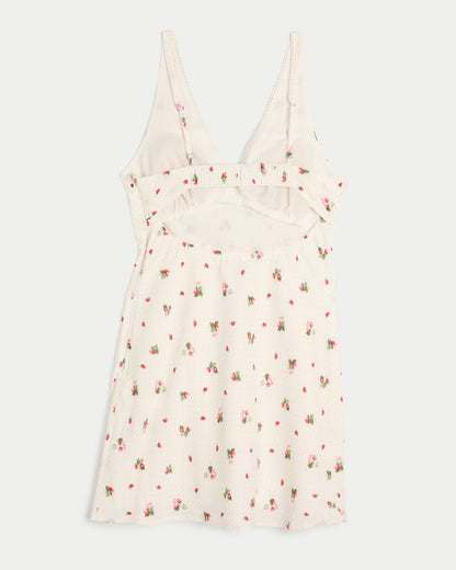 Hollister Textural Dot A-Line Mini Dress