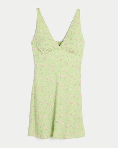 Hollister Textural Dot A-Line Mini Dress