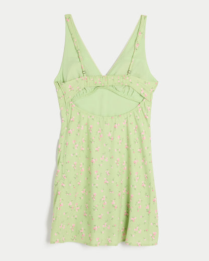 Hollister Textural Dot A-Line Mini Dress
