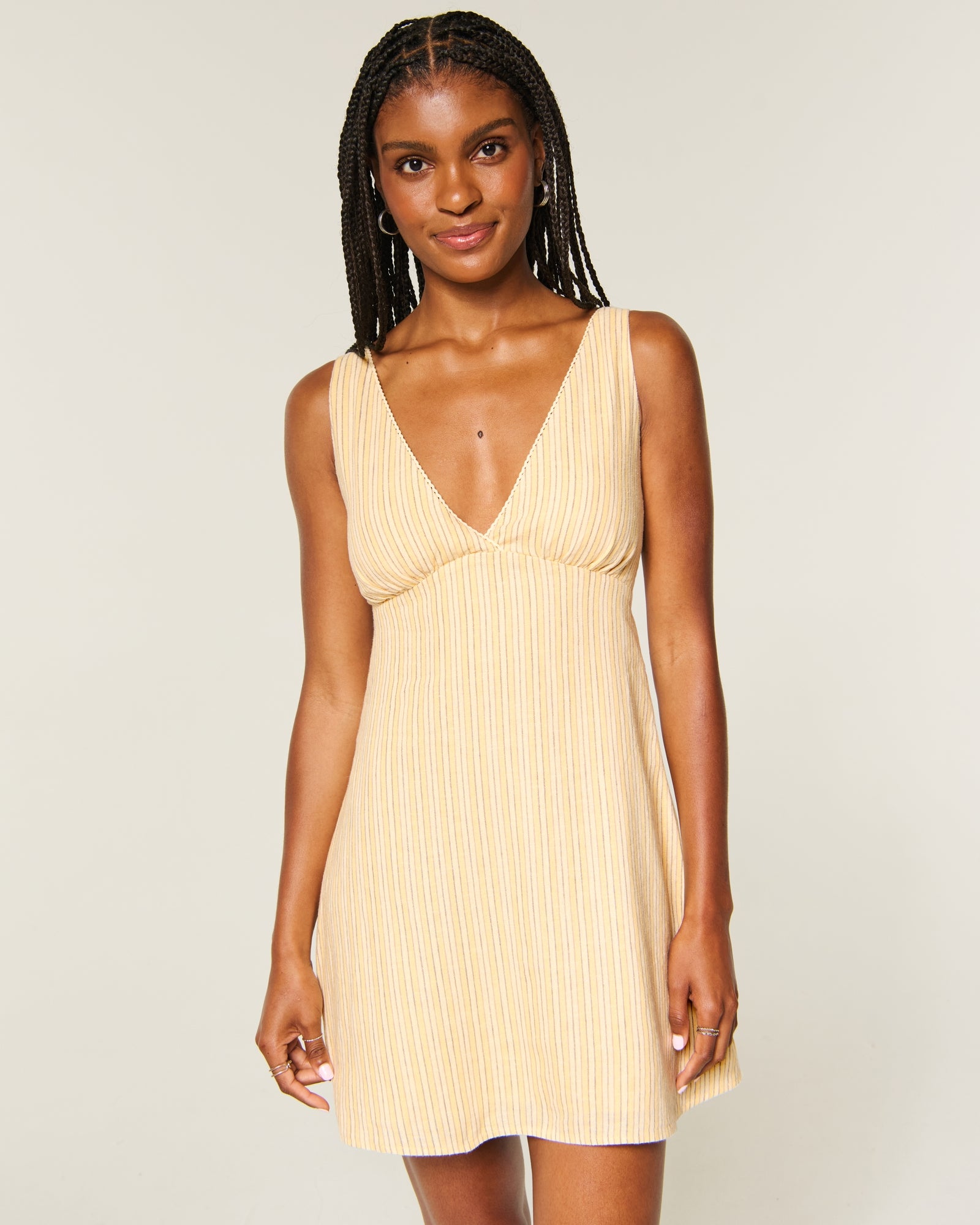Hollister Textural Dot A-Line Mini Dress