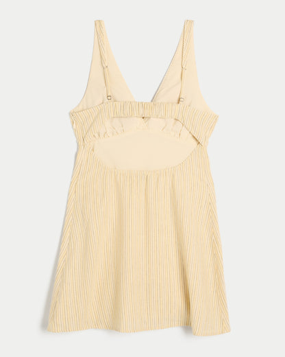 Hollister Textural Dot A-Line Mini Dress