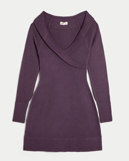 Hollister Crossover Sweater Mini Dress