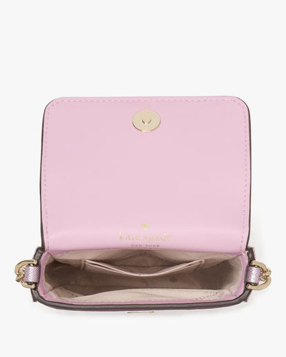 KateSpade Kenzie North South Flap Phone Crossbody Quartz Pink