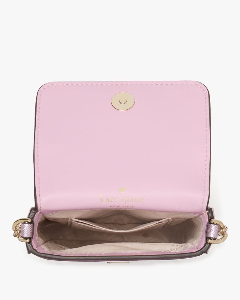 KateSpade Kenzie North South Flap Phone Crossbody Quartz Pink