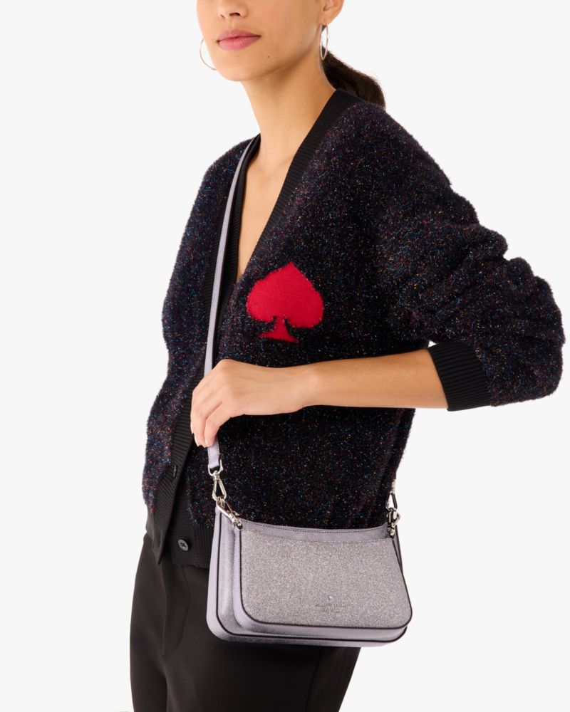 KateSpade Duet Glitter Crossbody Duo Candied Flower