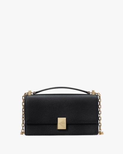 KateSpade Deco Mini Flap Chain Crossbody Black