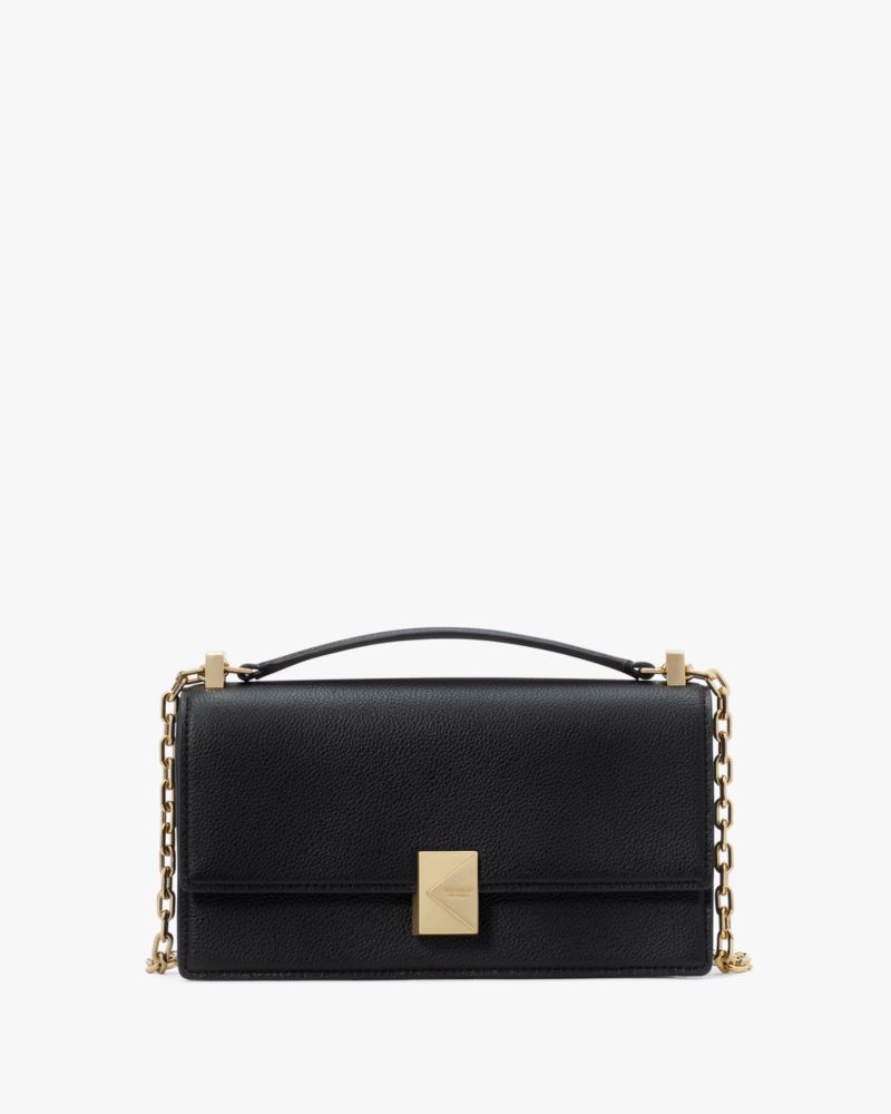 KateSpade Deco Mini Flap Chain Crossbody Black
