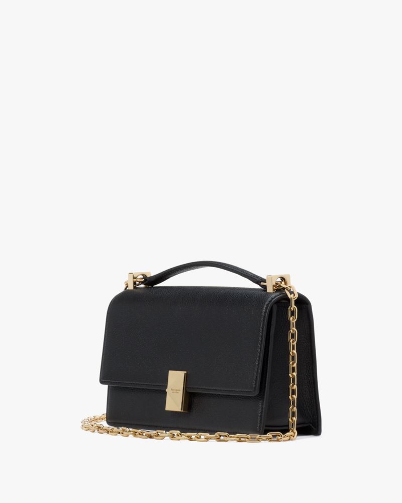 KateSpade Deco Mini Flap Chain Crossbody Black